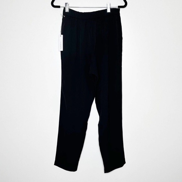 NWT Six/fifty Pleated Ankle Trousers Pants Elastic Waist Womens Black Size Small - Picture 2 of 5